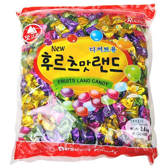 맛고을식품 New 종합캔디 2.4kg / 업소용 대용량 사탕 박하 바이오디저트 누룽지 후르츠맛랜드 : 그린FnB