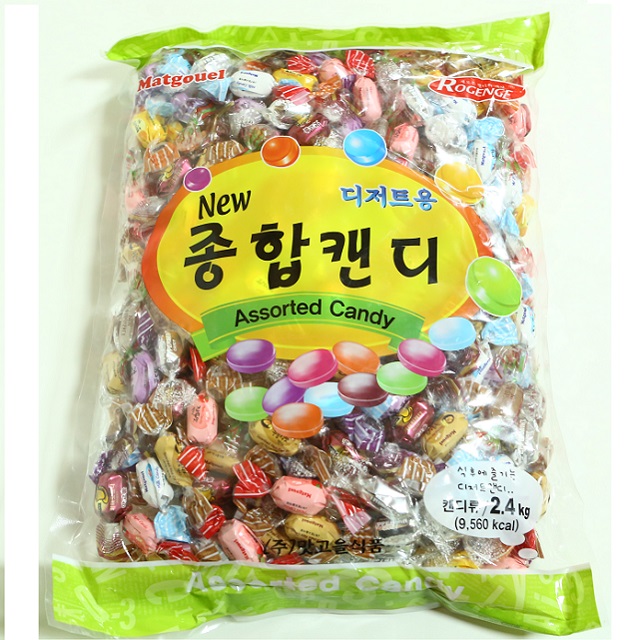 맛고을식품 New 종합캔디 2.4kg / 업소용 대용량 사탕 박하 바이오디저트 누룽지 후르츠맛랜드 : 그린FnB