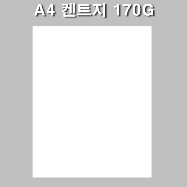 A4켄트지 도화지170g 백색250매 : 효성문구