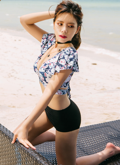 프릴 크로스 비키니 : 제니비키
