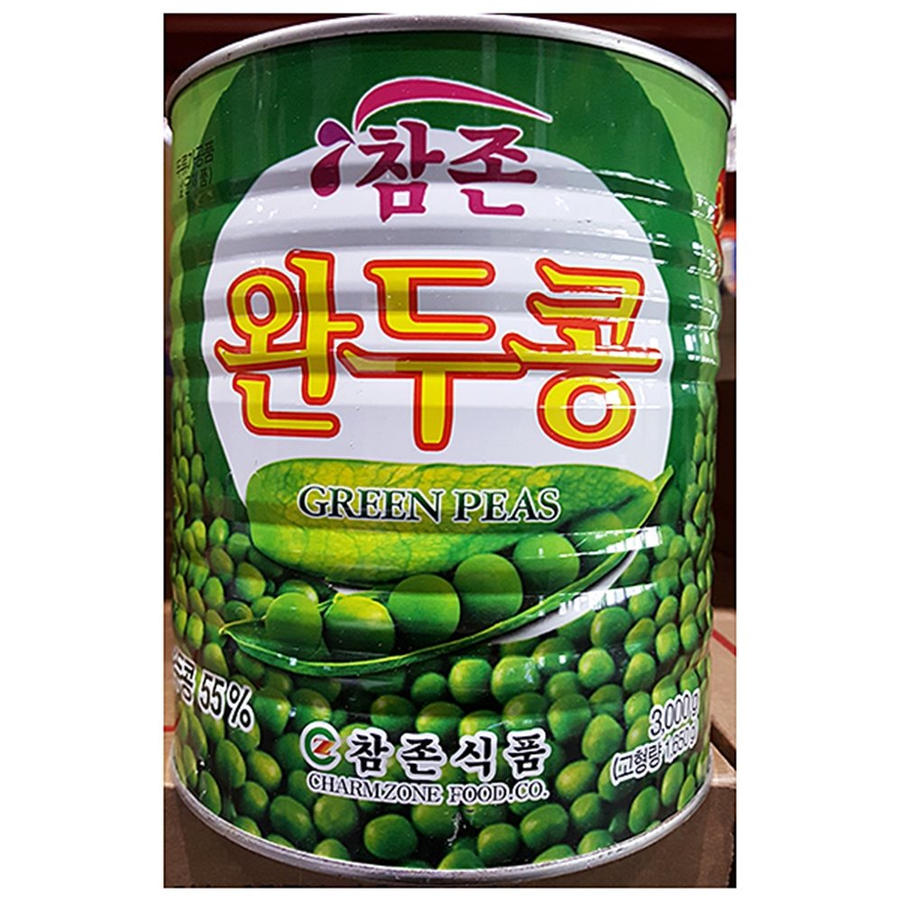 완두콩(참존 3K)X6개 / 참존식품 캔 통조림 3000g : 청신호