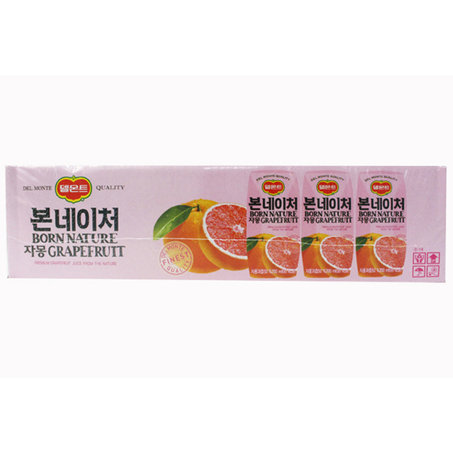 델몬트 본네이처 자몽주스 200ml x 24개입 : 로씨네 슈퍼마트