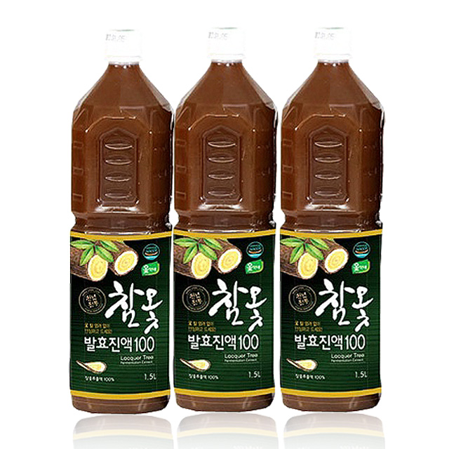 옻가네 발효 참옻진액 옻추출물 100% 1.5L x 3병 옻효능 옻물 옻순 옻닭 참옷나무 : GPL 퓨어내추럴