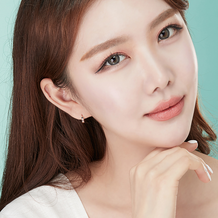 14k 18k 심플빈 민성 원터치 귀걸이 : 새미쥬얼리