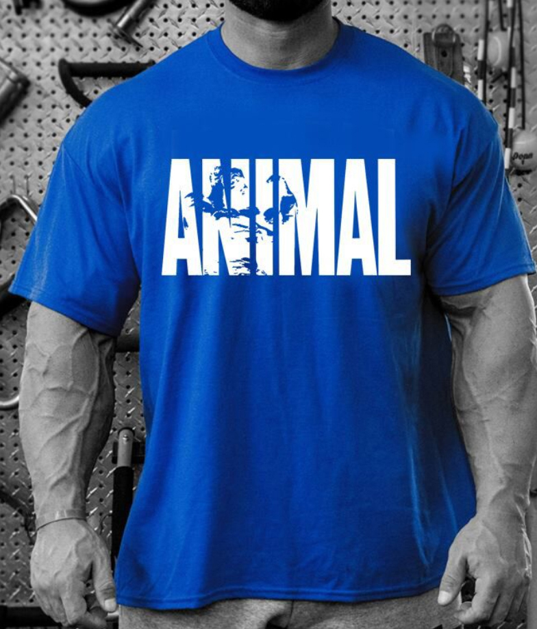 ANIMAL 프린팅 머슬핏반팔 짐웨어 애니멀 헬스반팔티 : 키키키