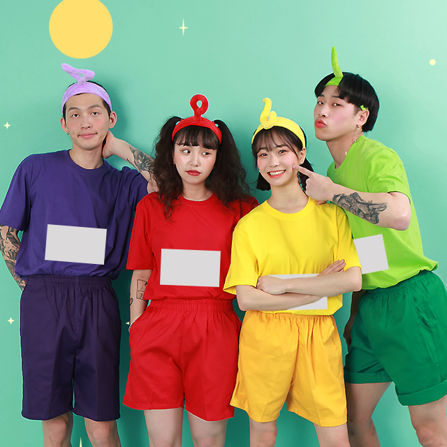 텔레토비 반팔 반바지 체육대회 반티 헤어밴드 : 반티마켓