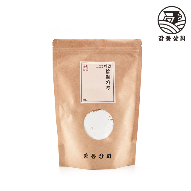 강동상회 하얀 찹쌀가루500g 100% 국산찹쌀 : 강동상회