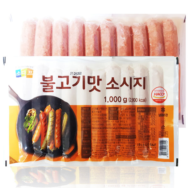 소디프 불고기맛 소시지 1000g /소세지/후랑크 : 유진몰