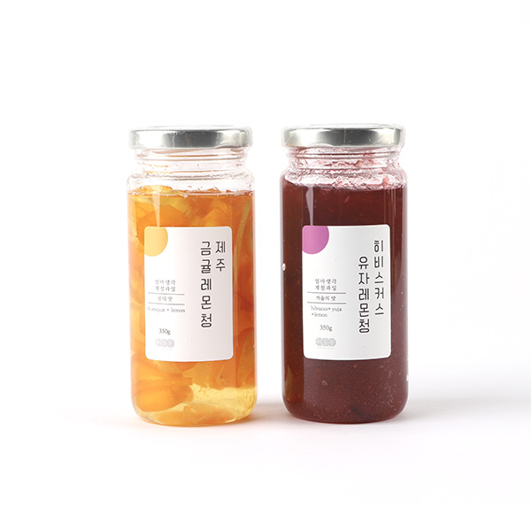 [06/18 밤 10시 오픈] 엄마생각 제주금귤레몬청 350g + 히비스커스유자레몬청 350g : 슬로우푸드 팩토리 이로움