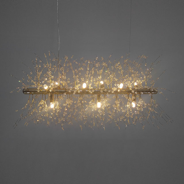 찔림방지 Dazzle 9Lamp 눈꽃조명820 크리스탈  샹들리에 엘사 인테리어조명 골드 펜던트 식탁등 : 큐브라이팅