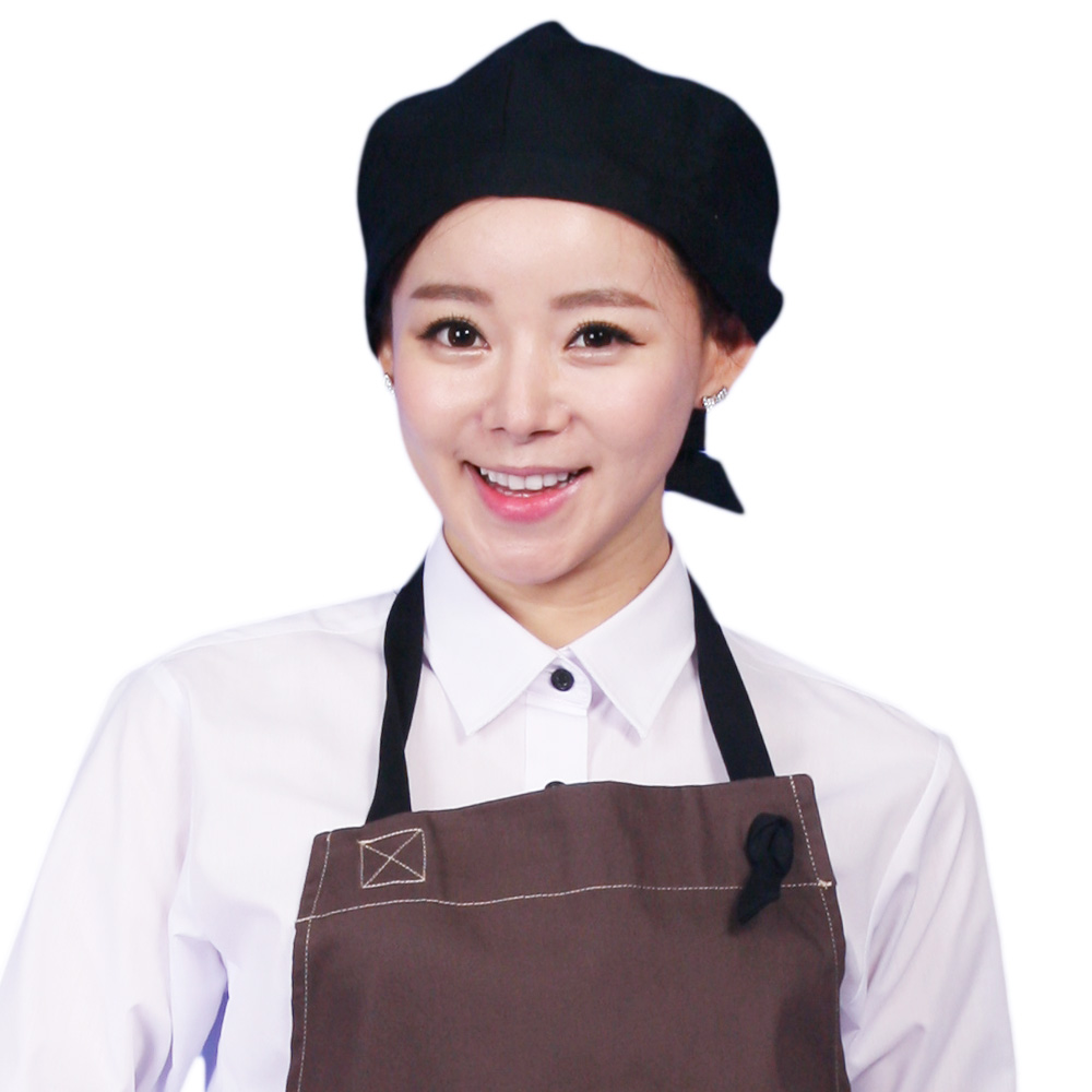 CA70 리본베레모 위생모 조리모 프렌차이즈 유니폼 캐셔 카페 바리스타 : 웰컴가운
