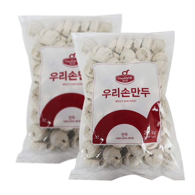 쉐프원 우리 손만두 2.8kg 3개 1박스 아이스박스포함가 : 달인식자재마트