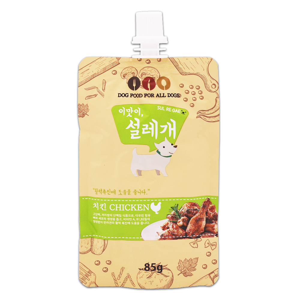 이맛이 설레개 강아지죽 유동식 닭고기 설래개 췌장염 설레게 츄르간식 : 펫앤아이