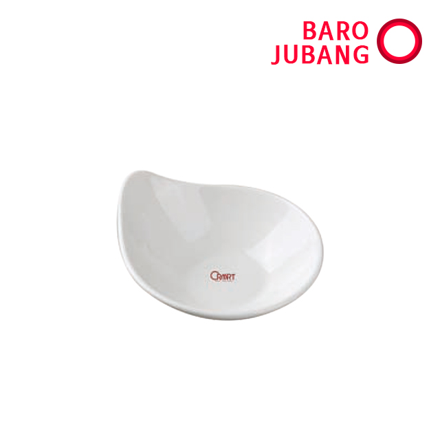 [바로주방] CRAART 화이트 도자기 - 퓨전 물방울 소스기 / B0190-035 : 바로주방