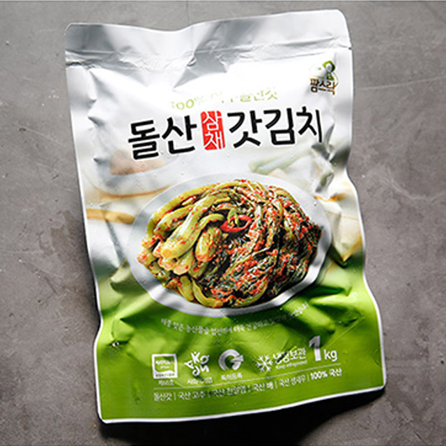 맛있는 여수 돌 산 맛집 반찬 거리 효능 갓 김치 2㎏ : 소아르21
