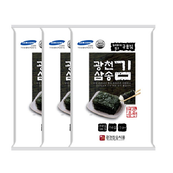 광천삼송 조미없이 구운김 (무가미김 무조미김) : 광천삼송식품