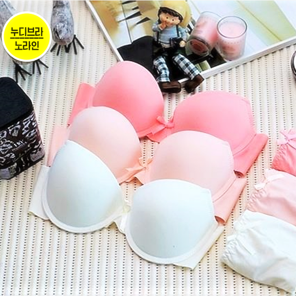 누디브라 심리스 여성속옷 6종 8종10종 세트 노라인 여자 브라세트 : 로코코 언더웨어