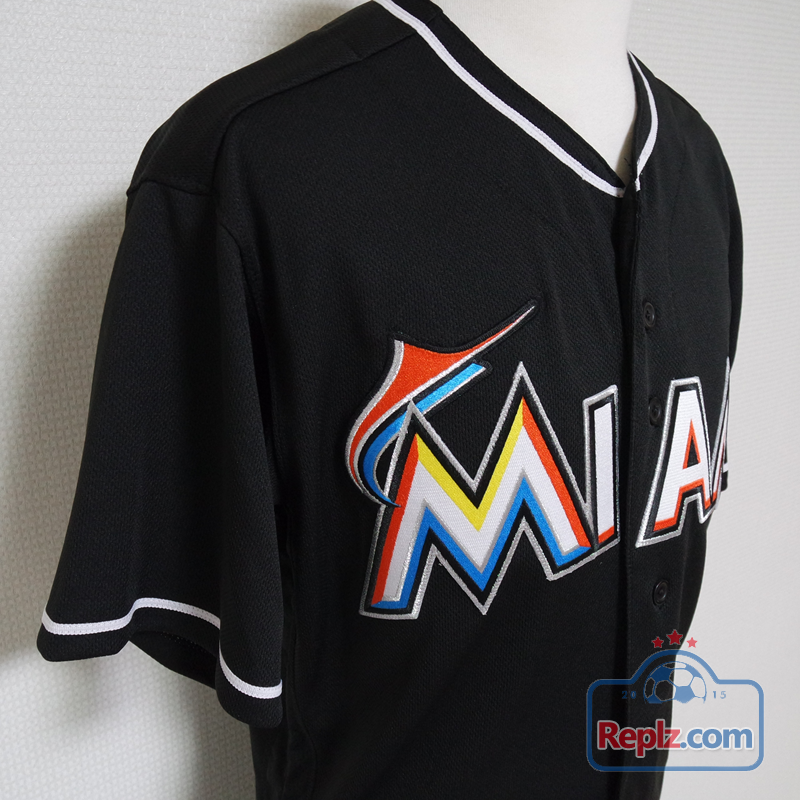 마이애미 말린스 마제스틱 유니폼 메이저리그 MLB Majestic Authentic Flexbase Jersey (블랙) (선수용) : 레플즈샵