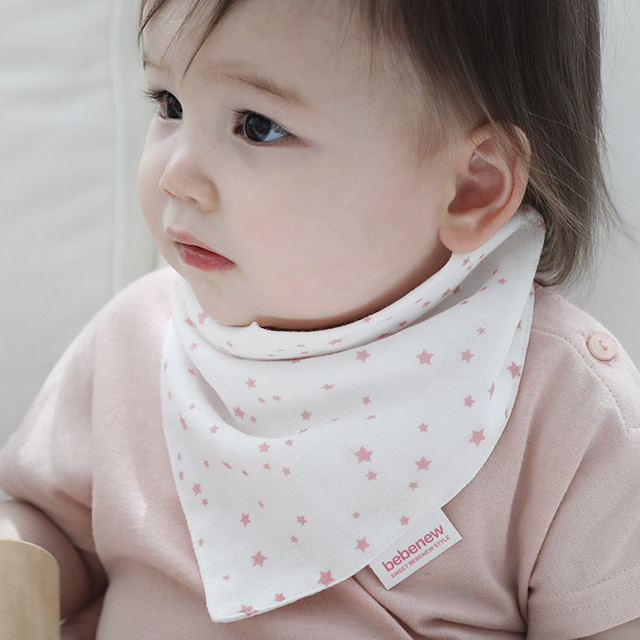아기 유아 여아 이중 거즈 사계절 이중 침받이 목수건 스카프 스카프빕 : 베베뉴