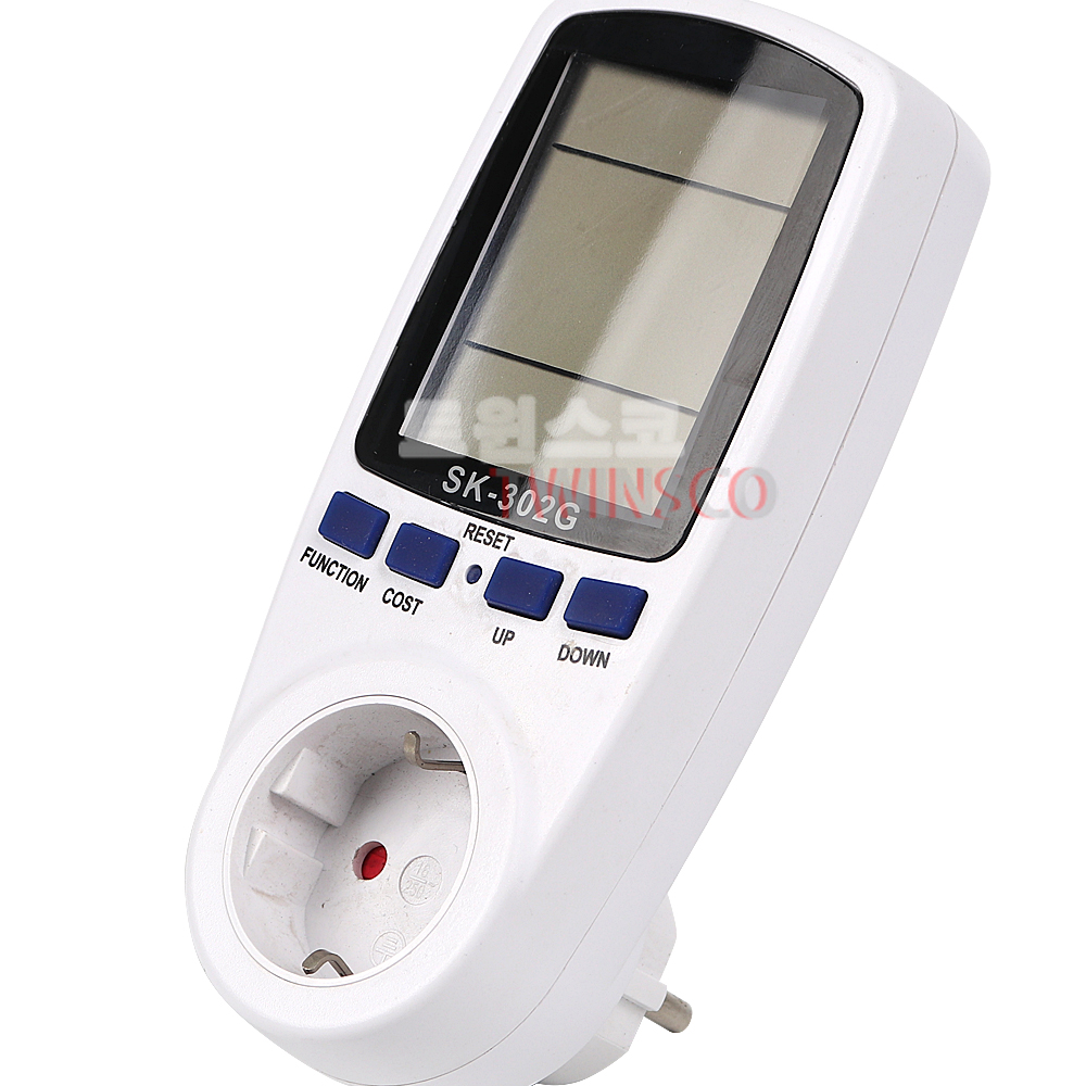 SKM 소비전력계 SK-302G/전기요금측정기 적산전력계 : 트윈스코