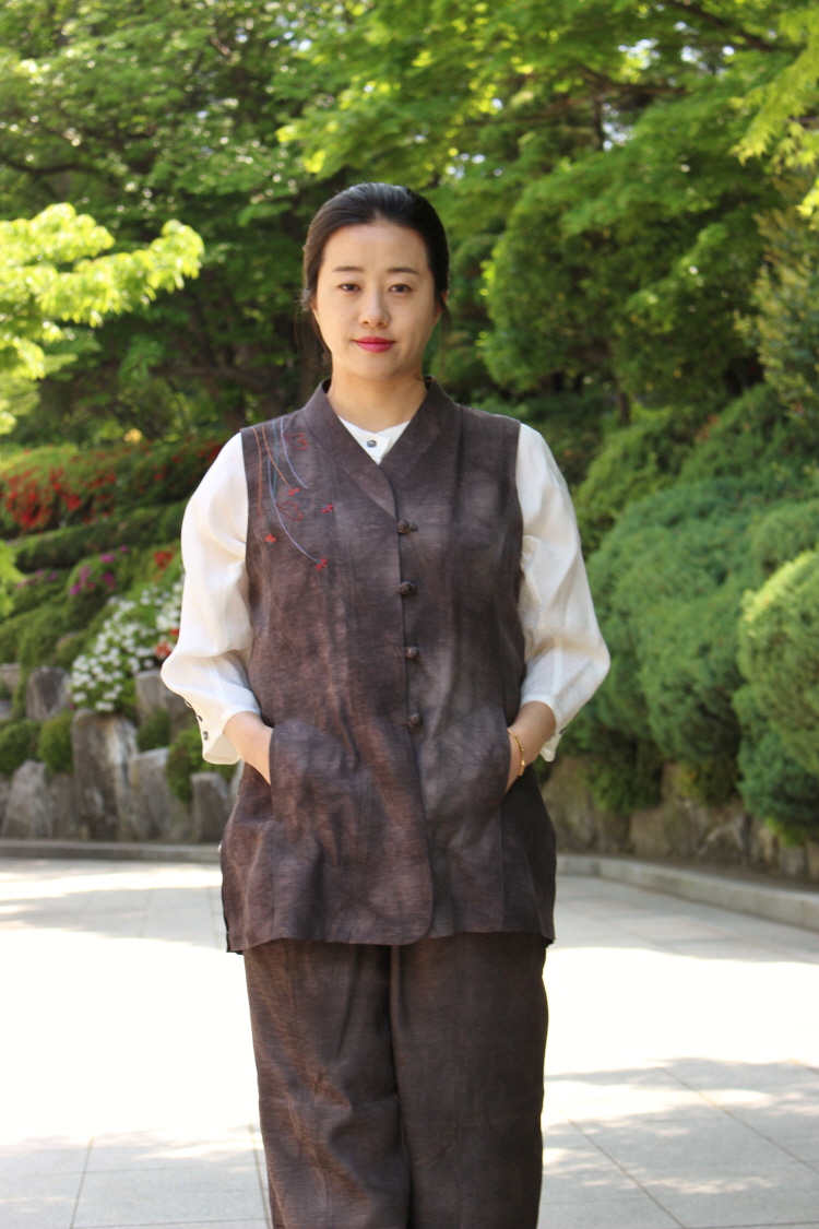 여자 생활한복 인견꽃자수 롱조끼 개량한복 석가탄신일 인견 여름조끼 선물 모임룩 나들이룩 법복 절복 템플스테이 : 단미달콤