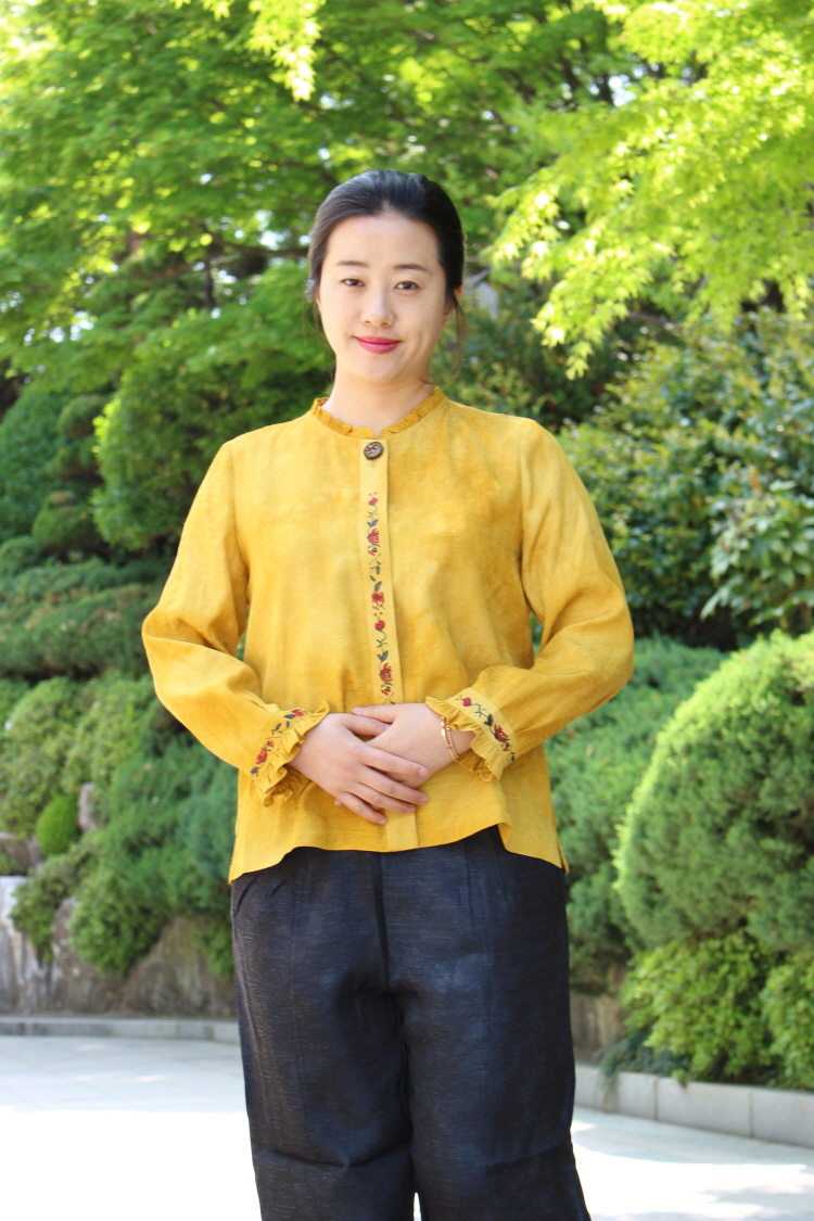 여자생활한복 인견 곱창소매 자수저고리 개량한복 데일리한복 여름한복 석가탄신일 선물 법복 절복 모임룩 외출복 : 단미달콤