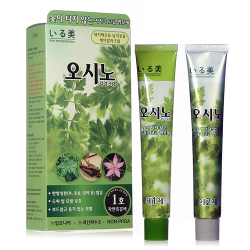 [세화] 이루미 오시노 칼라크림 1,2제 각 80g(옻안타는염색) : 뱅크헤어