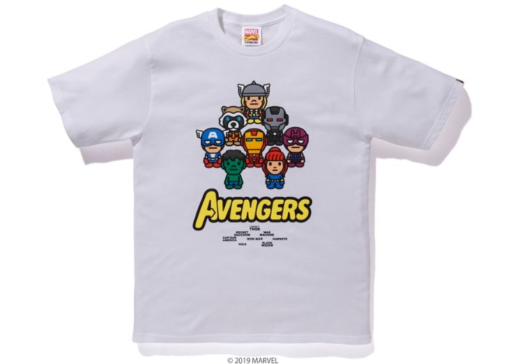 [베이프 X 마블 코믹 콜라보] 반팔티 재발매 마블 마일로 에벤져스 티 BAPE® | MARVEL MILO AVENGERS TEE : 재팬베이프스토어