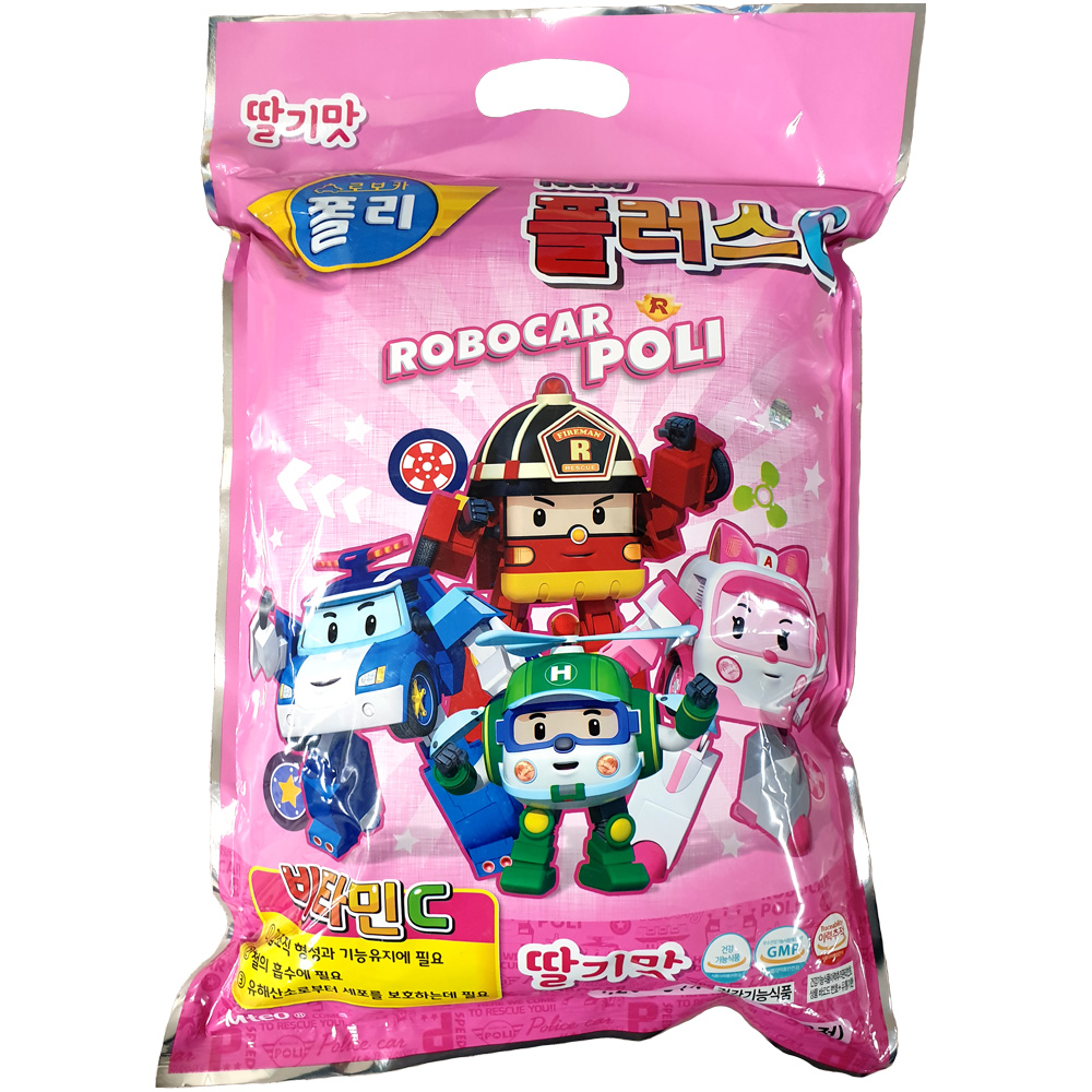 로보카폴리 비타민플러스C 1000정/딸기맛/어린이/키즈 : 필수몰