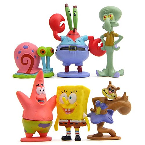 LW 6 pcs Lovely Animal Characters Toys Mini Figure Collection Playset, Cake Topper, Plant, : 해외직구 글로마켓 B