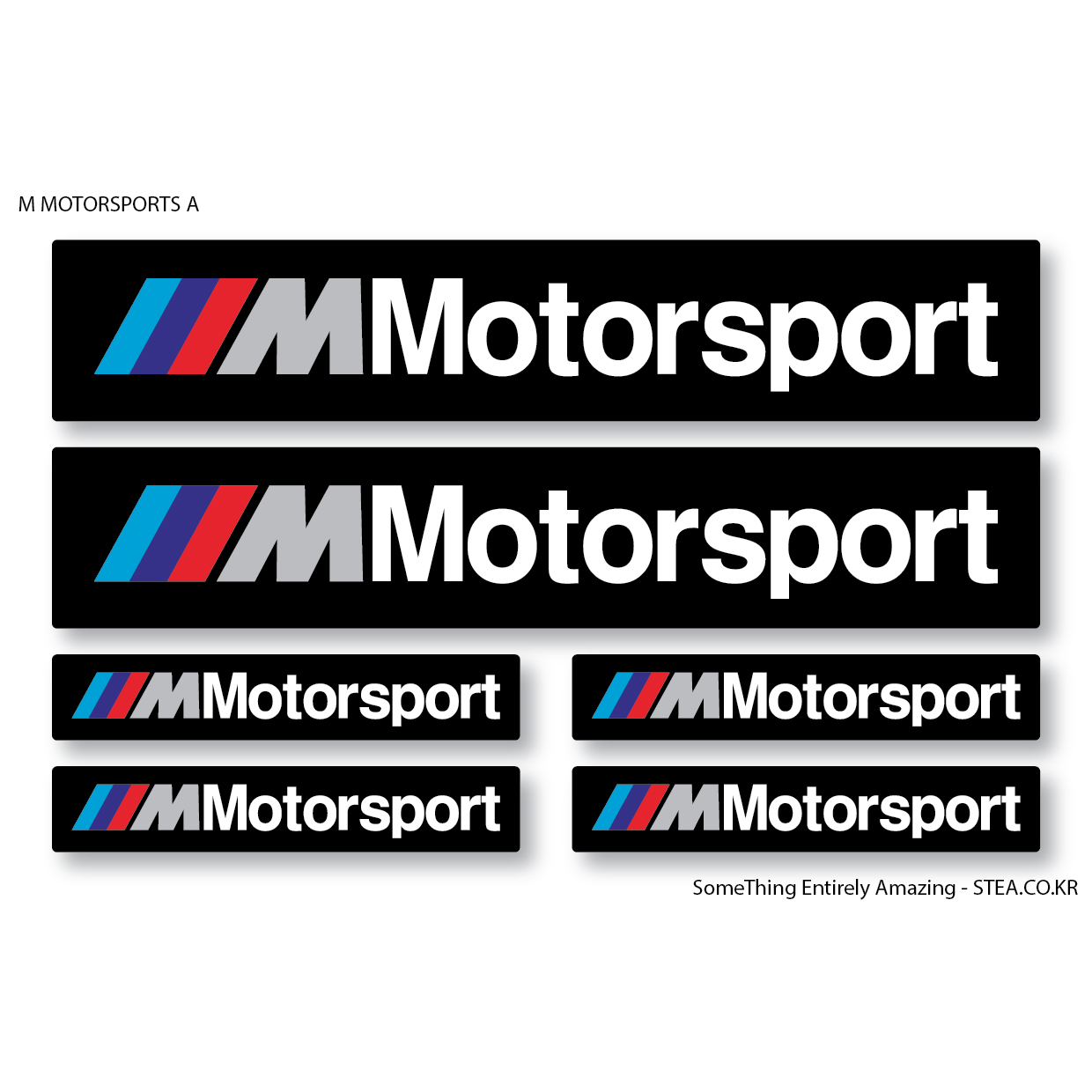 BMW M로고 엠블럼 스티커SET - 엠로고 엠퍼포먼스 엠모터스포츠 비엠더블유 리버리 스티커 : STEA DECALSHOP