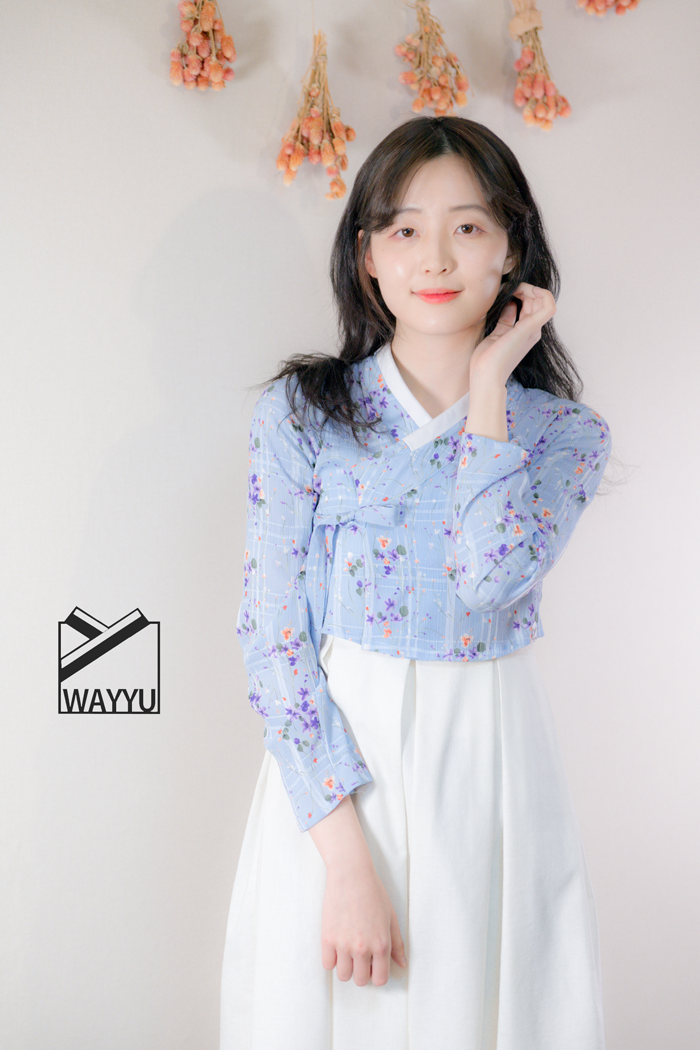 꽃가람 저고리 (하늘) : 웨이유 생활한복