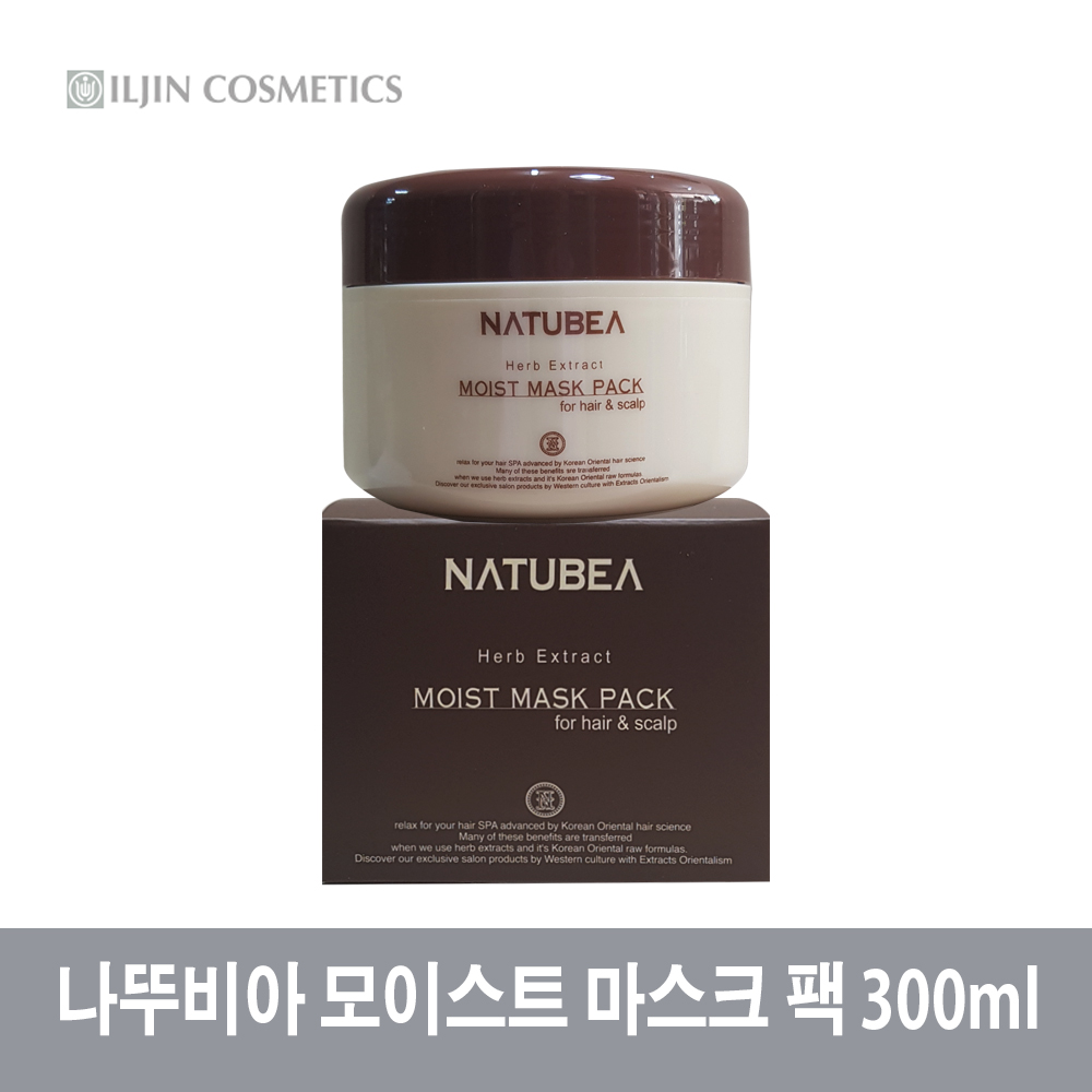 [일진코스메틱] 나뚜비아 모이스트 마스크 팩 헤어&두피 300ml : 제이케이뷰티오