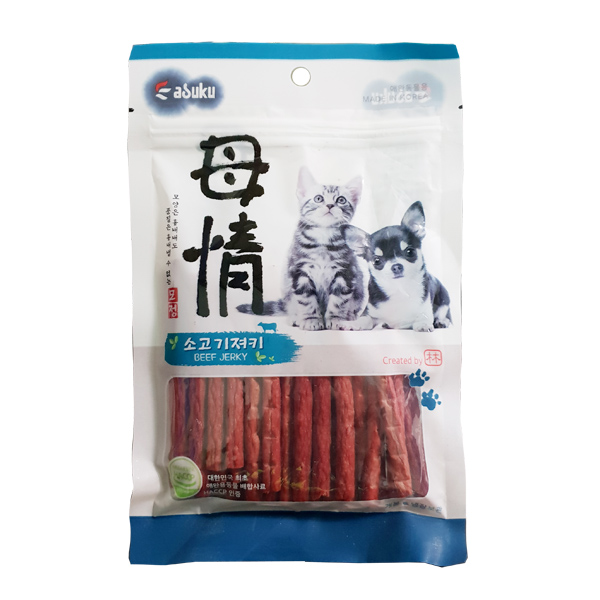 아스쿠 모정 소고기 140g 애견간식 강아지간식 져키 (3개구매시 무배) : 멍멍스타