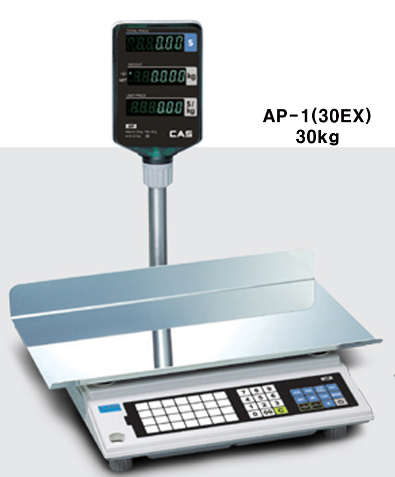 카스 AP-1(30EX) 유통형저울 가격표시 과일 청과 마라탕 식당 30kg : 전자저울 종합몰