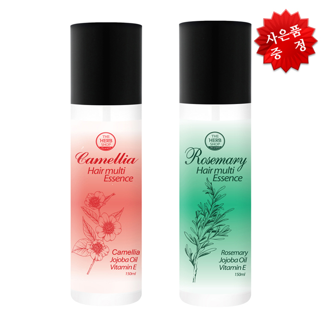 더허브샵 헤어멀티에센스150ml/로즈마리,동백/손상모발/호호바오일함유/헤어바디미스트 : 허브앤라이프