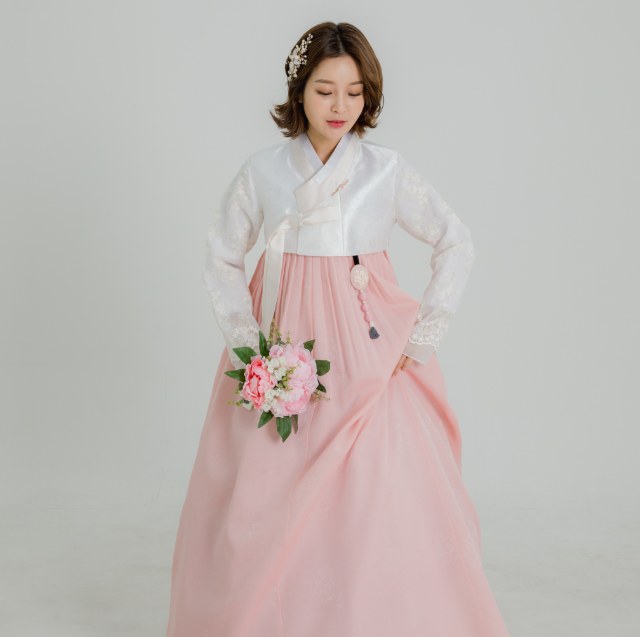 [한복대여 이브로] 가온-86 잔꽃레이스저고리 일산 하객한복대여 돌잔치 : 이브로한복