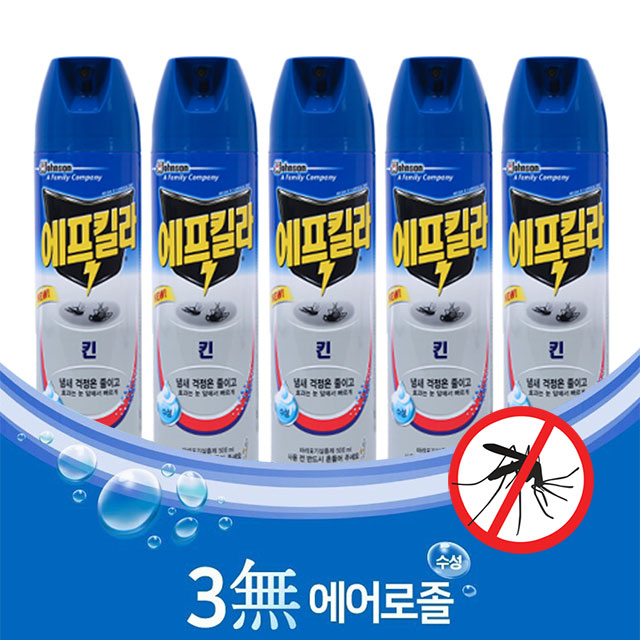 에프킬라 킨 에어로졸 500ml x 24개입 /모기 파리 퇴치스프레이 : 천리유통