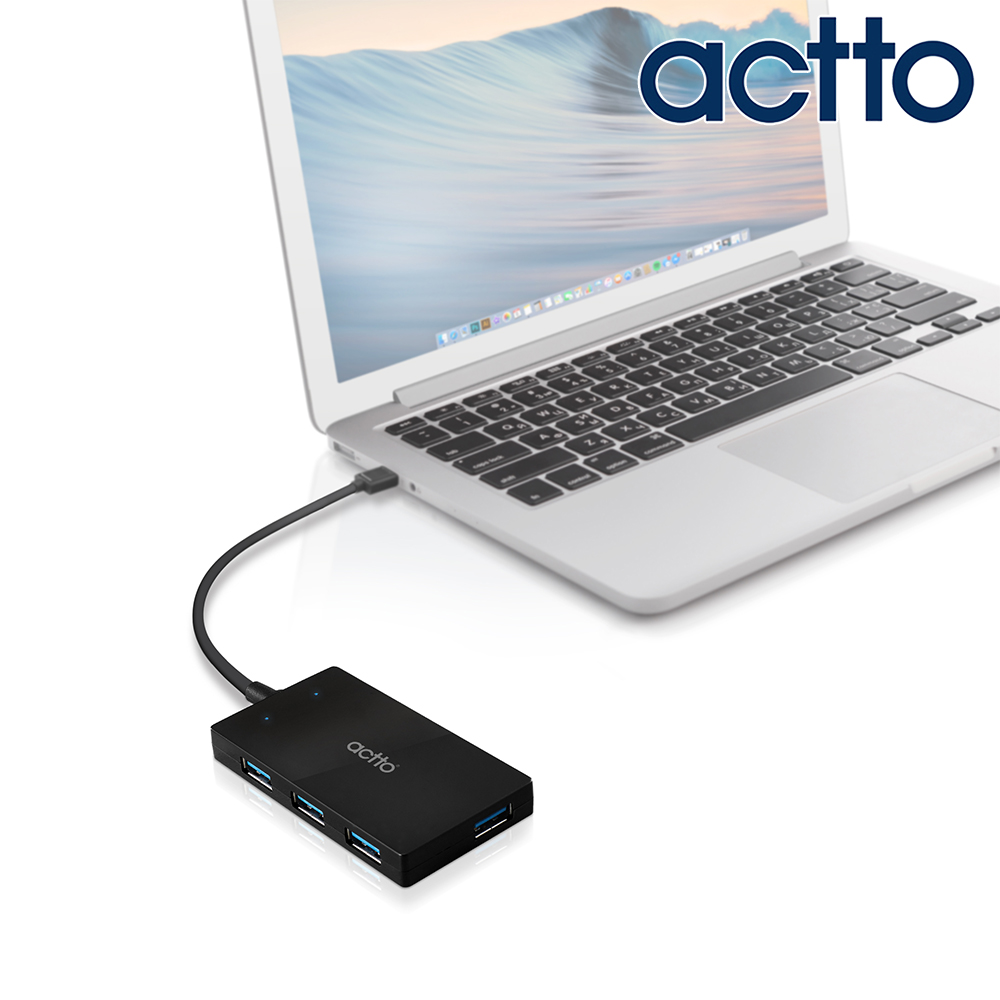 4포트 USB3.0 노트북 허브 확장 PC 컴퓨터 HUB 분배기 화이트 : 위즈플래닛