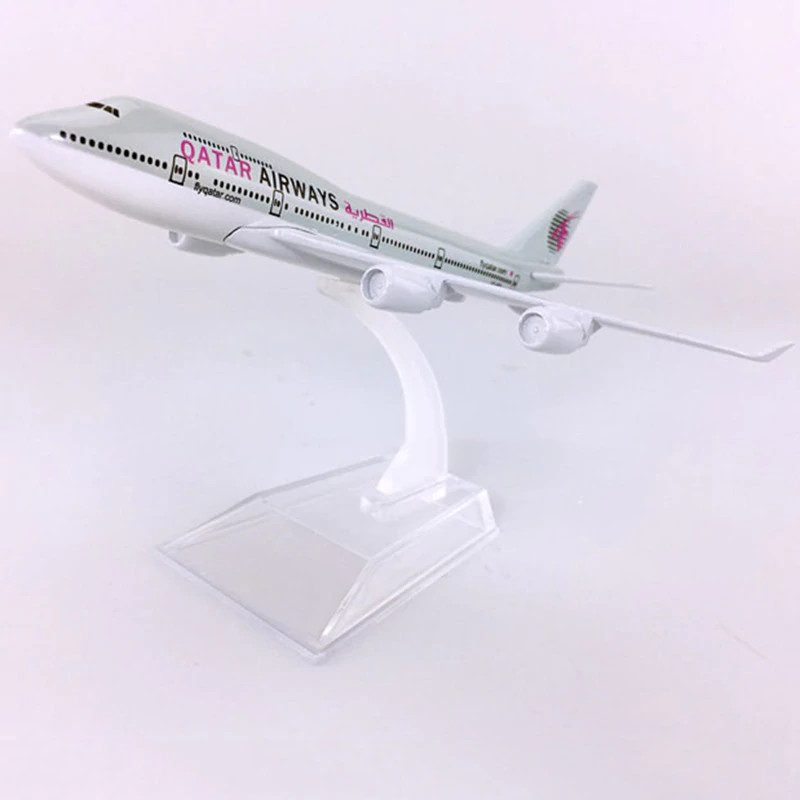1:400 카타르 항공 보잉 B747-400 모델 항공기 여객기 비행기 16cm : 로드하우스