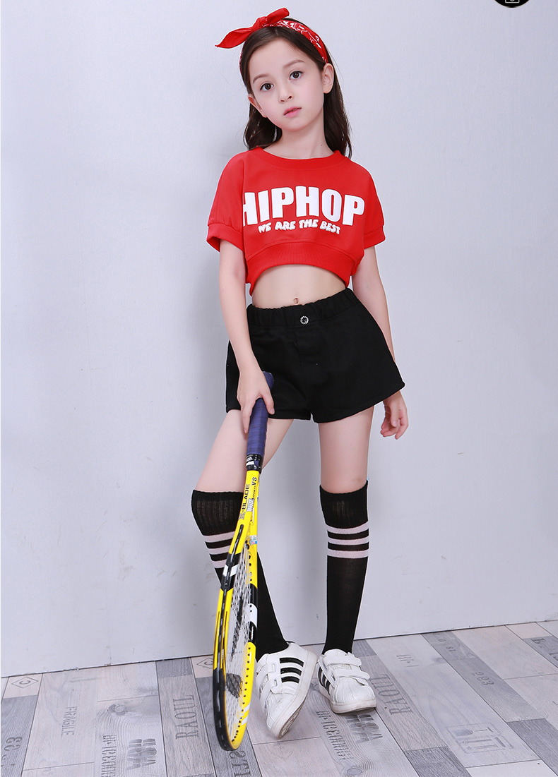 아동 여름블랙팬츠세트 댄스복 - 여아댄스복 힙합 방송댄스복 : 치치차차