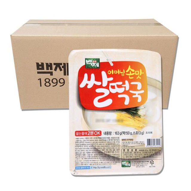 백제 쌀떡국 163g x 24개 : 강남상회