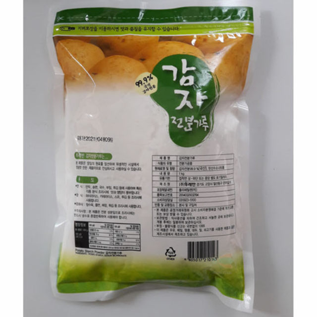 뚜레반 감자전분 국산 1kg 중식당 업소용감자전분 중화요리 팥죽 옹심이 : 나래 식자재