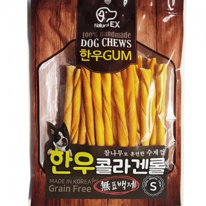 Natural EX 한우콜라겐롤 S/SS 85g 강아지 천연 한우우피 껌 네츄럴이엑스 : 코카리아