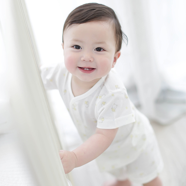 오가닉코튼 베이비램 반팔 상하복 : 해피오가닉
