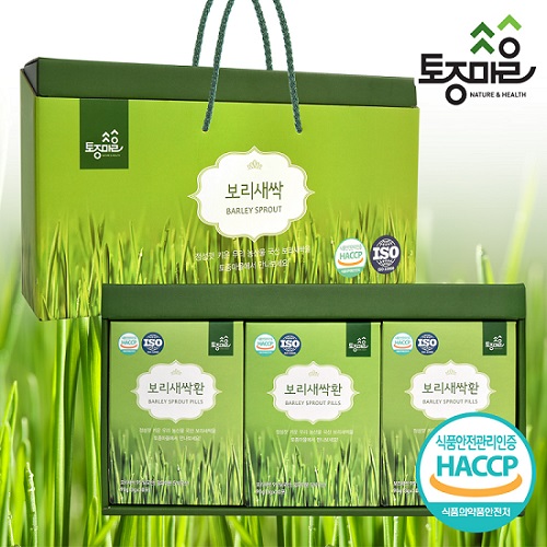 HACCP 국산 새싹보리환 스틱 선물세트 보리새싹 : 토종마을
