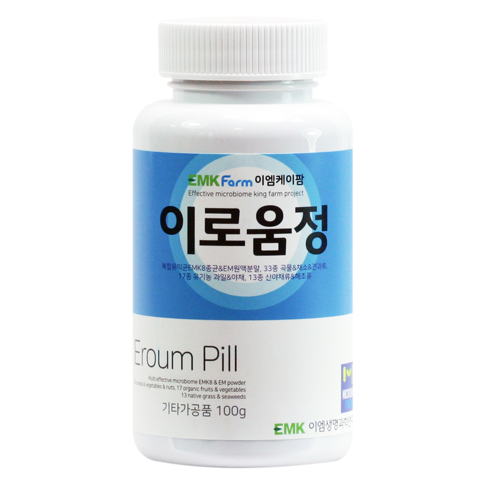 이엠팜 이로움정 100g - 편안한속 활기 발효환 최적배합 식약재 이엠생명과학연구원 특허미생물 EMK8종균 마이크로바이옴 발효식이섬유 : 이엠팜