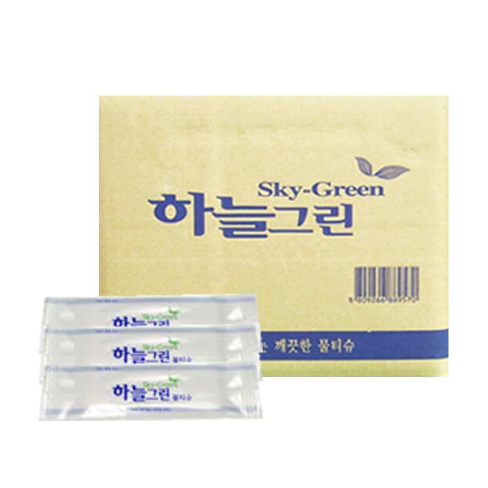 하늘그린큐티 물티슈 플러스 업소용 일회용 식당 물수건 물티슈 400개 (하늘그린큐티) : 동서하나로