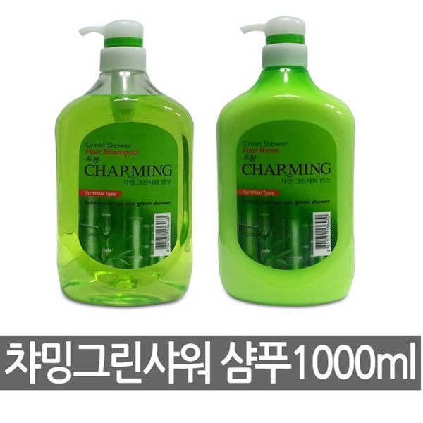 [드봉] 드봉 챠밍 그린샤워 샴푸/컨디셔너/린스 대용량1000ml : 큐브박스