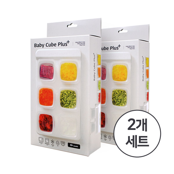 맘스트리 베이비큐브 플러스 100ml 이유식큐브 2개 : 비더프리